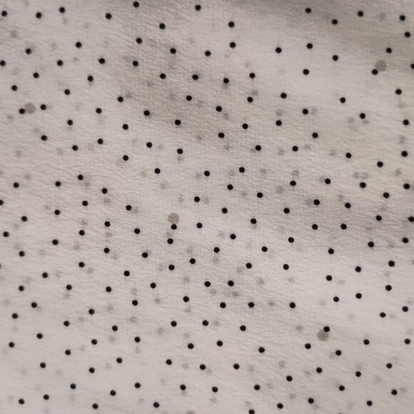 Rag and Bone Silk White with Black Gray Dots Off-Shoulder Shirt Woman’s Size XS - Picture 4 of 15